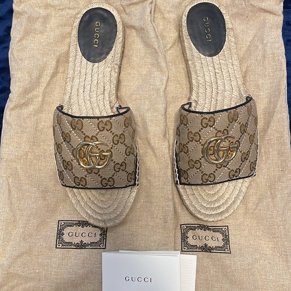 GG MATELASSÉ CANVAS ESPADRILLE SANDAL - Picture 10 of 10